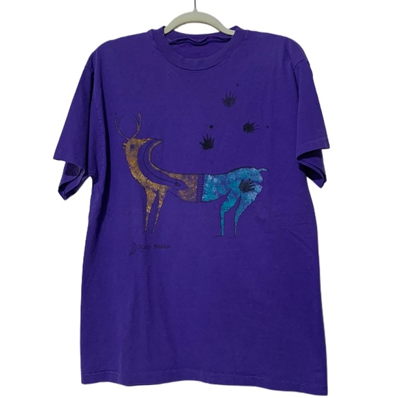 Vintage Native American Art Tee Shirt - Picture 1 of 3